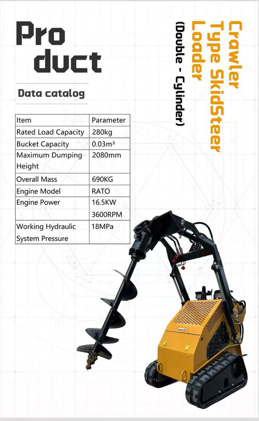 👉 Crawler Skid Steer Loader – Double Cylinder
